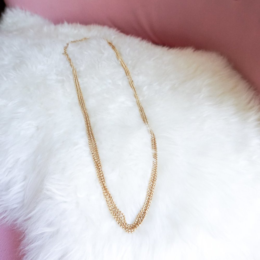 Multi Strand Gold Necklace